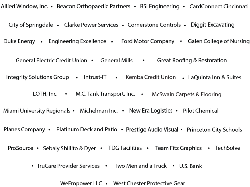 Sponsors' logos on banner